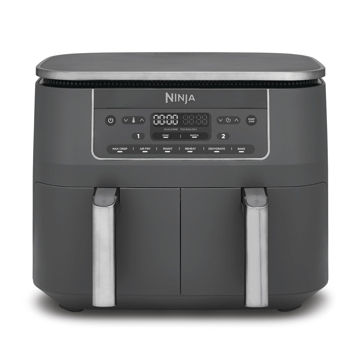 Ninja Dual Zone 6-in-1 7.6L Air Fryer, 2 Drawers, Gunmetal DZ300UK