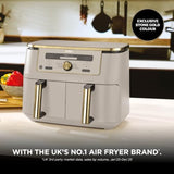 Ninja MAX Dual Zone Digital Air Fryer, 9.5L, Stone Gold DZ400UKSTGD