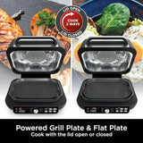 Ninja Foodi Max Pro Health Grill, Flat Plate & Air Fryer 3.8L, 7-in-1, Silver/Black AG651UK