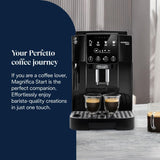 De'Longhi Magnifica ECAM222.20.B, Automatic Coffee Machine with Milk Nozzle, Bean to Cup Espresso Machine with 4 One-Touch Recipes, Soft-Touch Control Panel, 1450W, Black