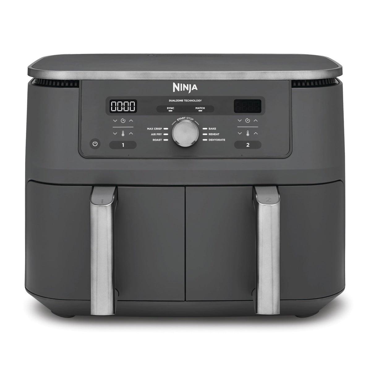 Ninja MAX Dual Zone 9.5L Air Fryer, 2 Drawers, Gunmetal DZ400UK