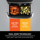 Ninja Foodi FlexDrawer 7-in-1 Air Fryer, Dual Zone, Black AF500UK