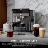 Ninja Luxe Premier 3-in-1 Coffee Machine, Silver ES601UK