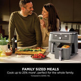 Ninja MAX Dual Zone 9.5L Air Fryer, 2 Drawers, Gunmetal DZ400UK