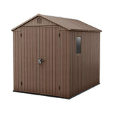 6 x 8 ft Outdoor Garden Storage Shed with Double Doors, Window & Heavy-Duty Floor Panel